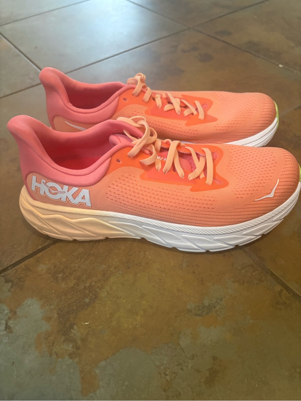 Hoka Women’s Coral and Pink Athletic Sneakers